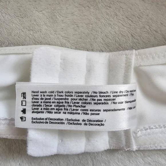 Dominique Strapless Bra White Size 48C Seamless Supportive Full Coverage - Picture 10 of 10